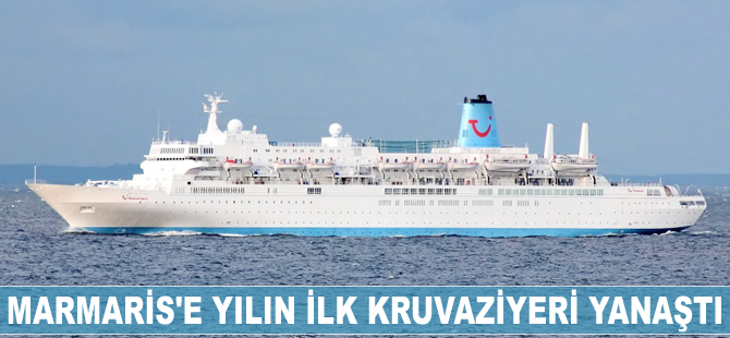 Muğla'nın Marmaris ilçesine yılın ilk kruvaziyeri yanaştı