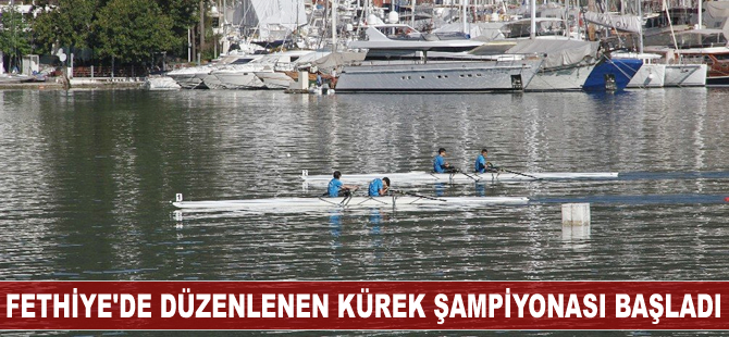 Fethiye Körfezi’nde düzenlenen Kürek Şampiyonası başladı