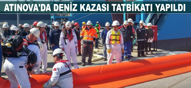 Altınova Tersaneler Bölgesinde, deniz kazası tatbikatı yapıldı