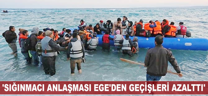 'Sığınmacı anlaşması Ege'den geçişleri önemli ölçüde azalttı'