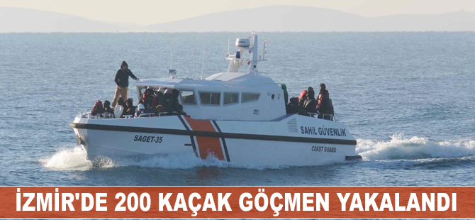 Sahil Güvenlik, İzmir’de 200 kaçak göçmen yakaladı