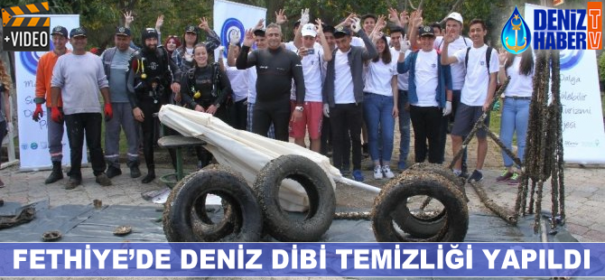 Fethiye'de deniz dibi temizliği yapıldı