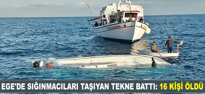 Ege'de sığınmacı teknesi battı