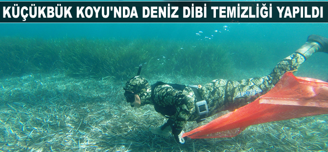 Küçükbük Koyu'nda deniz dibi temizliği yapıldı