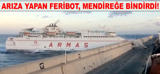 Arıza yapan yolcu feribotu, mendireğe bindirdi!