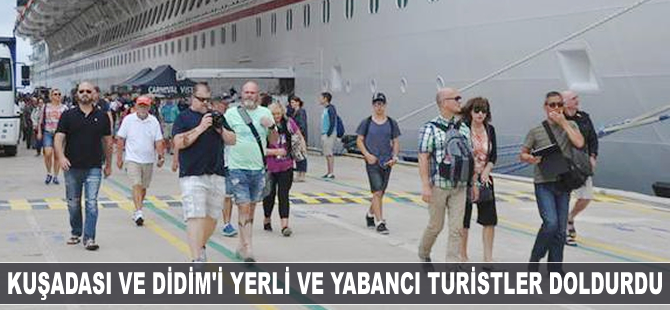 Kuşadası ve Didim sahilleri turist akınına uğradı