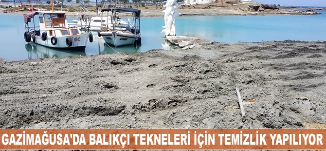 Balıkçı tekneleri için temizlik yapılıyor