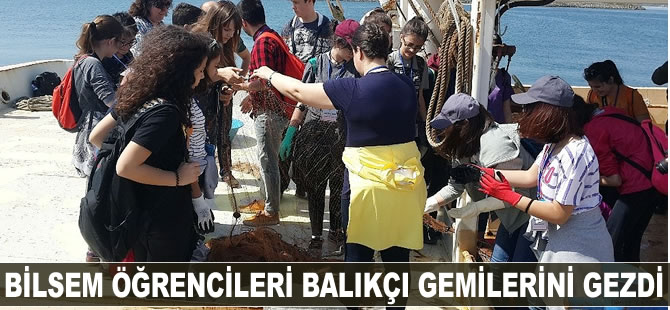 Bilsem öğrencileri balıkçı gemilerini gezdi