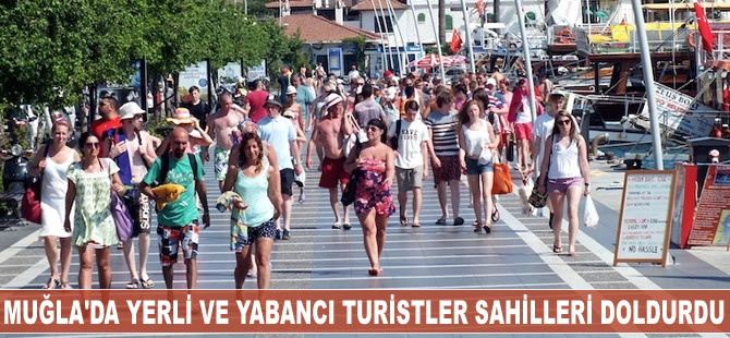 Muğla'da yerli ve yabancı turistler sahilleri doldurdu