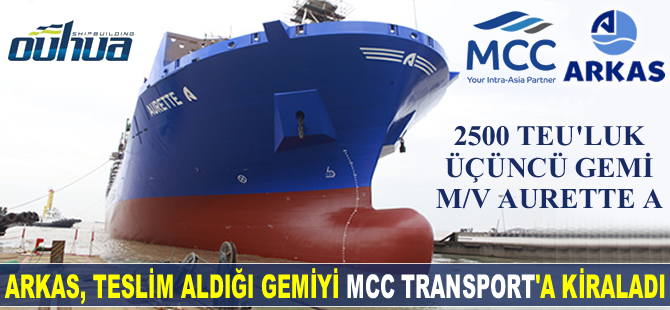 Arkas'a inşa edilen, M/V AURETTE A ve M/V ANDREA A isimli gemiler denize indirildi