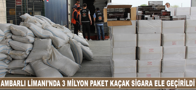 Ambarlı Limanı'nda 3 milyon paket kaçak sigara ele geçirildi
