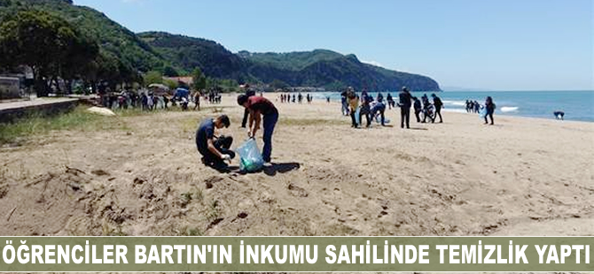 Öğrenciler Bartın'ın İnkumu Sahili'nde temizlik yaptı