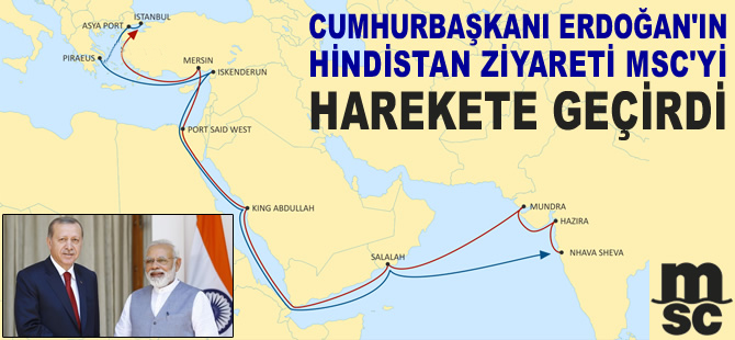 Cumhurbaşkanı Erdoğan'ın Hindistan ziyareti, MSC’yi harekete geçirdi