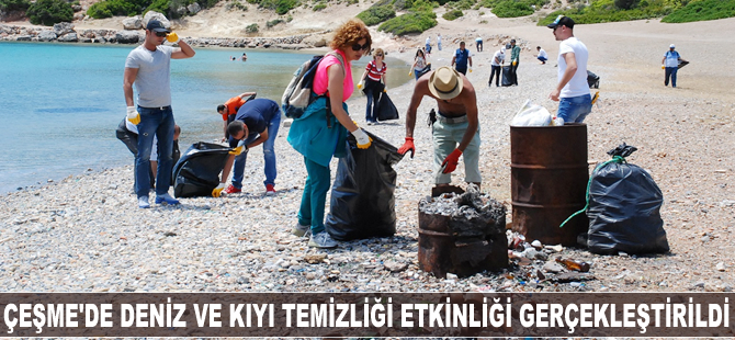 Çeşme'de deniz ve kıyı temizliği etkinliği gerçekleştirildi