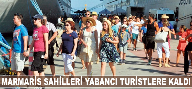 Marmaris Sahilleri yabancı turistlere kaldı