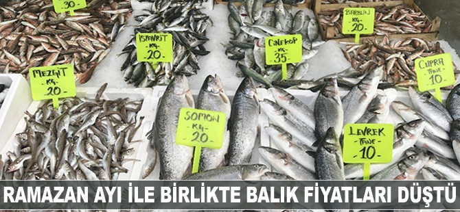 Ramazan geldi, balık fiyatları düştü