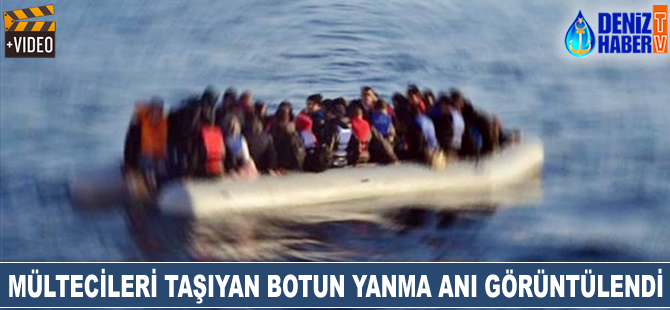 İspanya açıklarından yanan mülteci botunun görüntülerine ulaşıldı