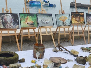 Mudanya sahilinde deniz dibi temizliği yapıldı