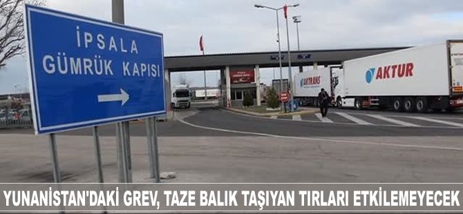 Yunanistan'daki grevde, taze balık taşıyan TIR'ların geçişine izin verilecek