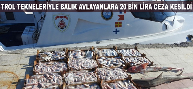 Trol tekneleriyle balık avlayanlara 20 bin lira ceza kesildi