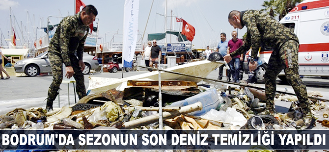 Bodrum'da sezonun son deniz temizliği yapıldı
