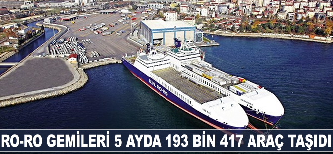 Ro-Ro'lar 5 ayda 193 bin araç taşıdı