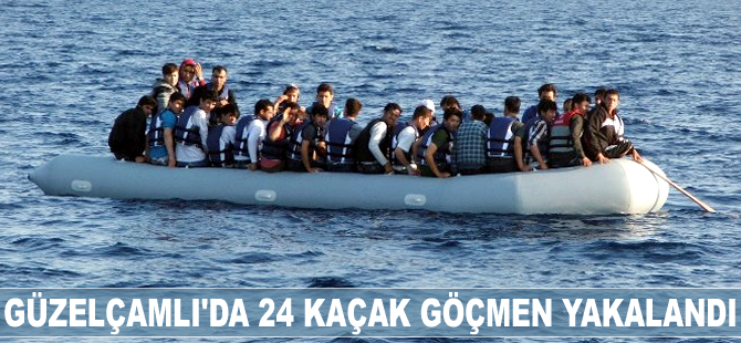 Güzelçamlı'da 24 kaçak göçmen yakalandı