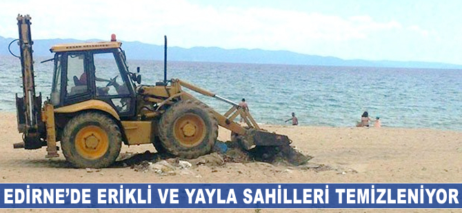 Erikli ve Yayla sahilleri temizleniyor