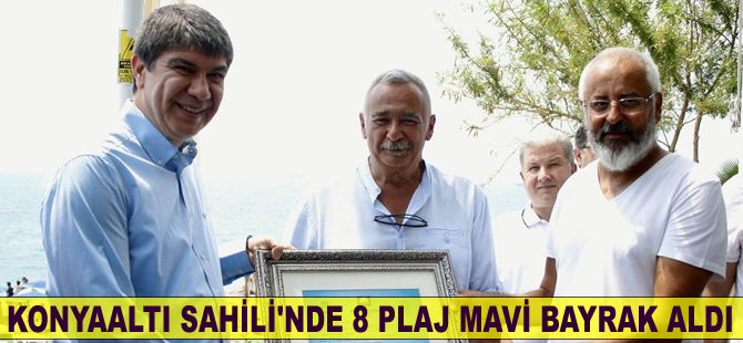 Konyaaltı Sahili'nde 8 plaj Mavi Bayrak almaya hak kazandı