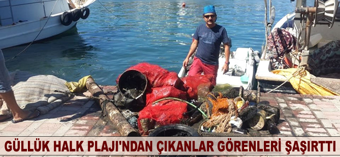 Güllük Halk Plajı'nda denizden çıkanlar şaşırttı