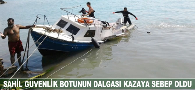 Sahil güvenlik botunun oluşturduğu dalga kazaya sebep oldu