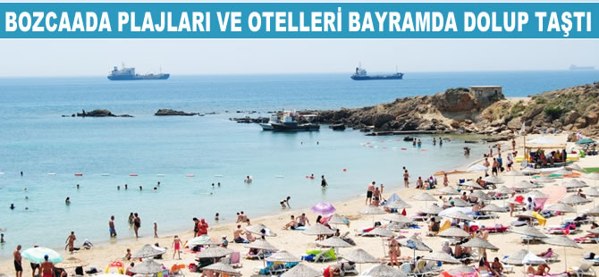 Bozcaada plajları ve otelleri bayramda dolup taştı