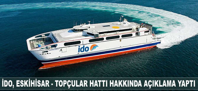 İDO, Eskihisar - Topçular hattı hakkında açıklama yaptı