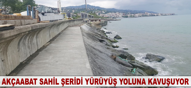 Akçaabat sahil şeridi yürüyüş yoluna kavuşuyor