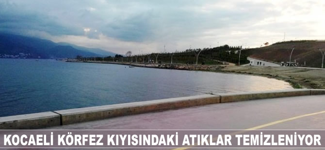 Kocaeli körfez kıyısındaki atıklar temizleniyor