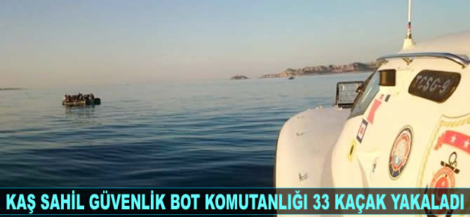 Kaş Sahil Güvenlik Bot Komutanlığı 33 kaçak yakaladı