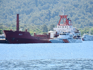 M/V ACT incelemelerden sonra Marmaris Limanı'ndan ayrıldı