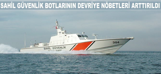 Ege'de Türk Sahil Güvenlik botlarının devriye nöbeti artırıldı
