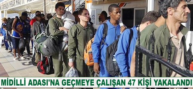 Çanakkale'de 47 kişi Midilli Adası'na geçmeye çalışırken yakalandı