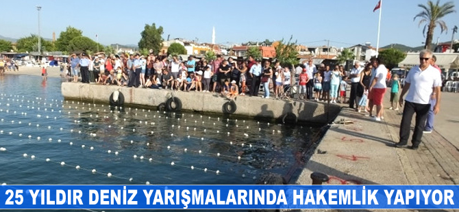 İtfaiye Müdürü 25 yıldır deniz yarışmalarında hakemlik yapıyor