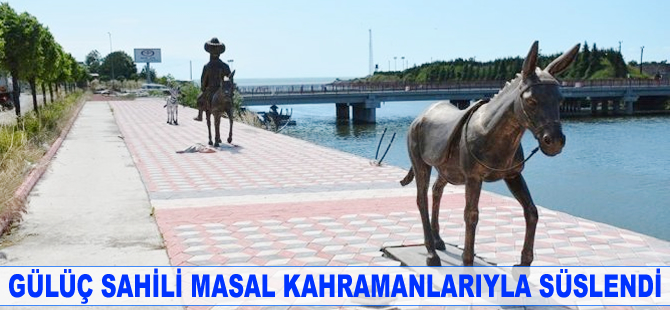 Gülüç Sahili, masal kahramanlarıyla süslendi