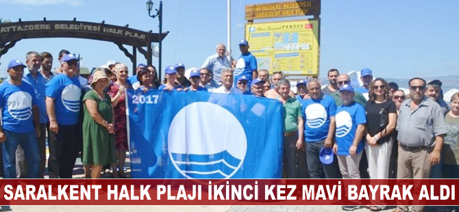 Altınova'da Kaytazdere Saralkent Halk Plajı, ikinci kez Mavi Bayrak aldı