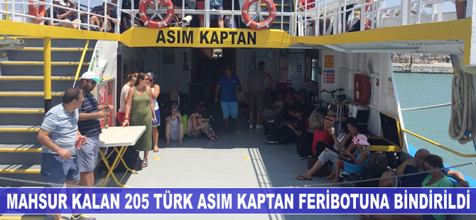 Kos Adası'nda mahsur kalan 205 Türk Vatandaşı ilk feribota bindirildi
