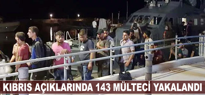 Kıbrıs açıklarında 143 mülteci yakalandı