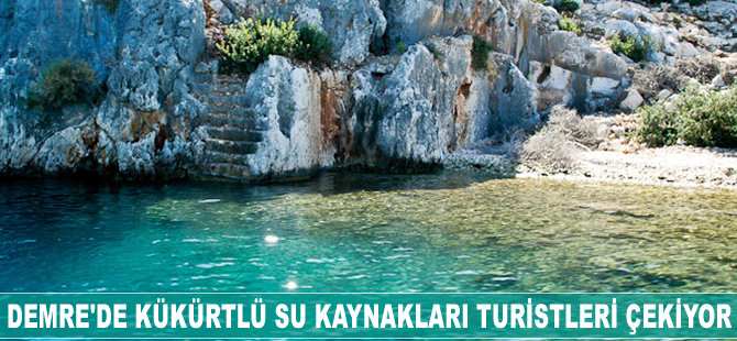 Demre'de kükürtlü su kaynakları, turistleri çekiyor