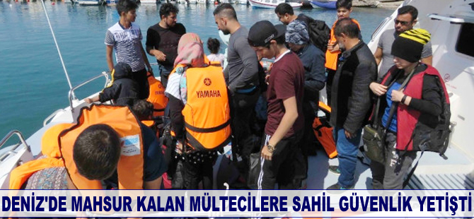 Motorları bozulan mültecilere Sahil Güvenlik yetişti