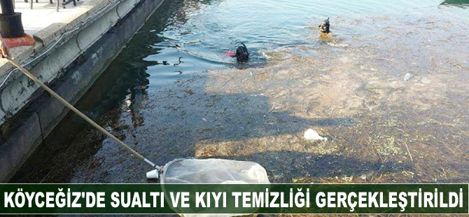 Köyceğiz'de sualtı ve kıyı temizliği yapıldı