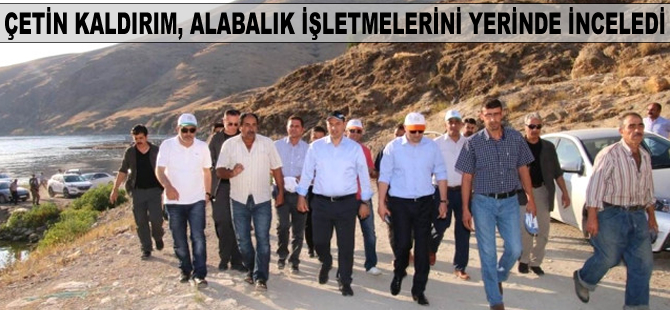 Çetin Oktay Kaldırım, alabalık işletmelerini yerinde inceledi