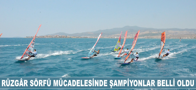Rüzgâr sörfü mücadelesinde şampiyonlar belli oldu