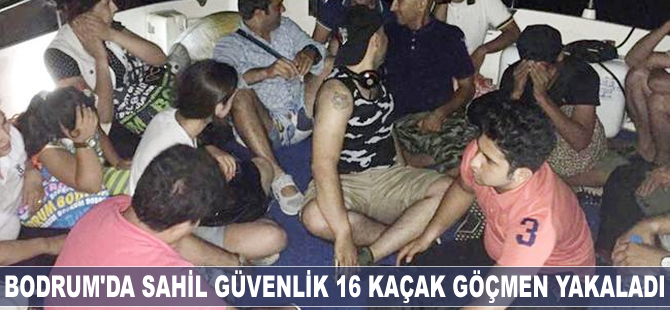 Bodrum'da 16 kaçak göçmen yakalandı